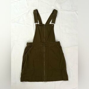 Olive Green Overall Dress